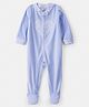 Carter's Full Sleeves Footed Sleepsuit with Heart Print - Blue
