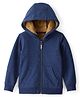 Carter's Knit Full Sleeves Solid Colour Hooded Sweat Jacket  - Navy Blue