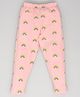 Hrit Cotton Rainbows Printed Leggings - Pink