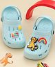 Yellow Bee Disney Simba Jibbitz Applique Detailed Perforated Clogs - Light Blue