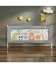 StarAndDaisy Baby Bed Guard Rail with T- Body Support Frame, Adjustable Height/Portable Single Side Bed Rail for Infant & Toddler's Safety (Printed Grey-2M)