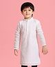 MASTARANG Blended Full Sleeves Floral Embroidered Kurta - White