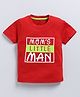 FUN A2Z Soft Cotton Sinker Half Sleeves Moms Little Mam Text  Printed Tee - Maroon