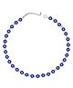 Darshraj Jewels Handmade 925 Sterling Silver Nazariya Anklet Adjustable Lightweight Silver Nazariya with Full Evil Eye - Blue