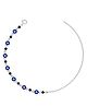 Darshraj Jewels Handmade 925 Sterling Silver Nazariya Anklet Adjustable Lightweight Silver Nazariya with Beads & Evil Eye & Silver Chain - Blue