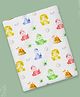 A Toddler Thing 100% Aloe Vera & Organic Cotton Woven Baby Dinosaurs Printed Towel - White