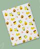 A Toddler Thing 100% Aloe Vera & Organic Cotton Woven Honey Bee Printed Towel - White