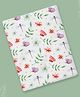 A Toddler Thing 100% Aloe Vera & Organic Cotton Woven Floral Printed Towel -  White