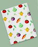 A Toddler Thing 100% Aloe Vera & Organic Cotton Woven Vegetables Printed Towel - White