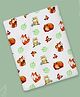 A Toddler Thing 100% Aloe Vera & Organic Cotton Woven Animals Printed Towel - White