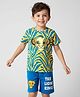 Ollington St. Disney 100% Cotton Half Sleeves Foil Printed T-Shirt & Short Set With Lion King Graphics - Multicolor