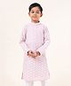 Tabard Cotton Full Sleeves Ethnic Embroidered Kurta - Pink