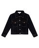 Superminis Denim Full Sleeves Solid Jacket - Black