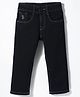 US Polo Assn Cotton Knit Full Length Solid Colour Jeans - Black