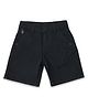 US Polo Assn Cotton Knit Above Knee Length Solid Shorts - Black
