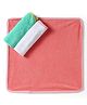 OHMS Terry Knit Wash Cloth Pack of 3 L 24 x B 22 cm - Pink Blue & White