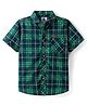 TONYBOY Cotton Half Sleeves Checked Shirt - Green