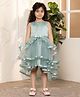 Toy Balloon Kids Sleeveless Lace Detailed High Low Dress - Green