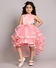 Toy Balloon Kids Sleeveless Lace Detailed High Low Dress - Pink