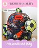 Rosada Soccer DIY Personalised Kids Backpack | Waterproof | Free Alphabet Name Kit & Matching Keychain | For School & Travel | Dark Blue - Medium(11 Inches)
