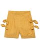 Under Fourteen Only Striped Bow Applique Shorts - Yellow