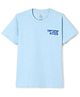 Funkrafts Premium Knitted Cotton Half Sleeves Try New Roads Text Embroidered Tee - Sky Blue