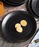 VONCASA  Full Plate (Black Matte Spiral) Set Of 6