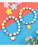 Asthetika Set Of 2 Beads Embellished Smiling Flower & Heart Designed Bracelets - Multi Colour