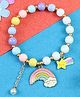 Asthetika Beads Embellished Rainbow Designed Bracelet - Pink & Purple