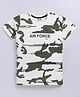 Kidcity Soft Cotton Sinker Half Sleeves Camouflage Printed Tee - Cream