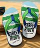 Pine Kids Slip On Flip Flops With Skateboarding Print - Green