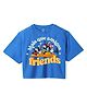 Wear Your Mind Cotton Disney Mickey & Friends Featuring Half Sleeves Characters Printed Crop Tee - Royal Blue