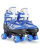 JJ JONEX Unisexyouth Quad 500 Adjustable Roller Derby Wheel Led : Ideal for Beginners to Intermediates, Indoor & Outdoor Fun for All Ages with Bag, Size Large - Blue