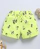 Biskid Cotton Disney Mickey & Friends Featuring Character Printed Shorts - Lemon
