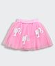 Barbie by Tiny Girl 100% Cotton Character Silhouette Glitter Printed Skirt - Neon Pink