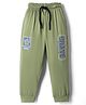 Smarty Boys Sinker Knit Full Length Lounge Pant with Army Print - Olive Green