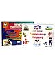 Community Helpers Book,Pull N Stick Velcro Activity Book,10 pages-80+reusable cutouts,English,Montessori activity Book,Play and learn | Gifts for boys/girls Age 1-5 years - English