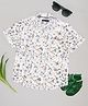Pantaloons Junior Cotton Half Sleeves Floral Printed Shirt - White