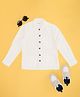 Pantaloons Junior Cotton Full Sleeves Solid Shirt - Bright White