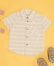 Pantaloons Baby Cotton Blend Half Sleeves Striped Shirt - Beige