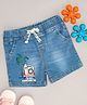 Pantaloons Baby Palm Tree & Vehicle Printed Mild Washed Shorts - Blue Aster