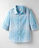 Pepe Jeans Cotton Woven Half Sleeves Checks Shirt - Light Blue