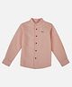 Pepe Jeans Cotton Blend Woven Full Sleeves Mandarin Collar Solid Shirt - Orange