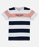 Pepe Jeans Cotton Knit Half Sleeves T-Shirt with Stripes - Navy Blue