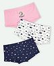Ariel Cotton Blend Pack Of 3 Animals & Hearts Printed Hipsters - Multi Colour