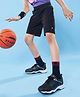 Pine Active Woven Above Knee Length Solid Color Shorts - Black