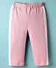 Little Kangaroos Cotton Knit Full Length Leggings - Pink