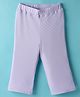 Little Kangaroos Cotton Knit Full Length Solid Colour Leggings - Purple