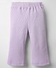 Little Kangaroos Cotton Knit Full Length Solid Color Leggings - Lilac