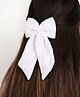 Arendelle Velvet Solid Hair Bow - White